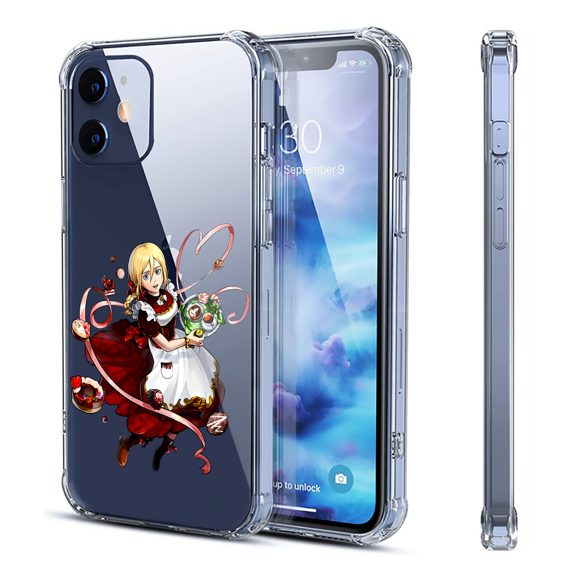 （画像用） 進撃の巨人 クリスタ·レンズ Attack on Titan Christa Lenz 【iPhone 12シリーズ対応】透明スマホケース（クリアソフトケース）